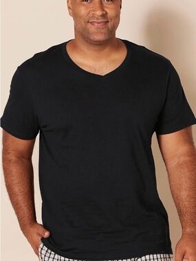 Amazon Essentials Black V-Neck Short Sleeve Tee- Bundle of 9 shirts